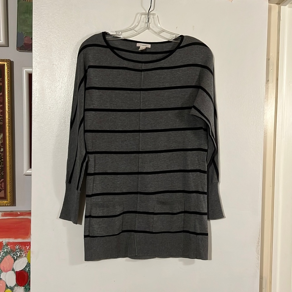 Caslon gray/black sweater